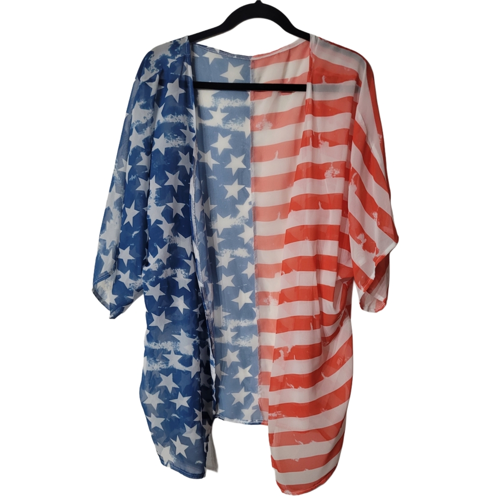 Patriotic Stars and Stripes USA Kimono Size XXL